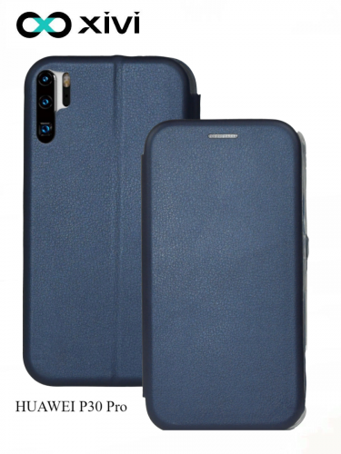 Чехол-книжка Xivi для HUAWEI P30 Pro, Fashion Case, на магните, экокожа, цвет темно-синий 1
