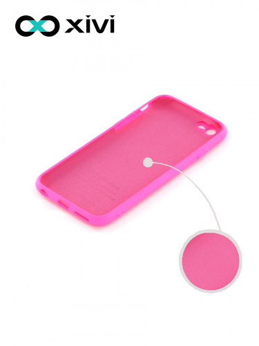 Накладка задняя Xivi для APPLE iPhone 6 6S (4.7), Silicon Case, силикон, матовая, №33, цвет розовый 2