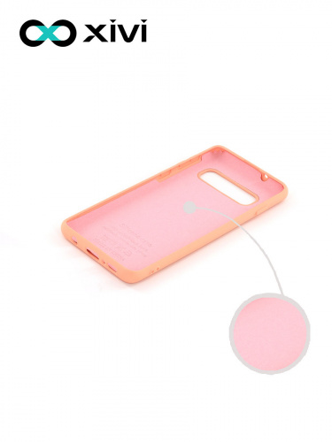 Накладка задняя Xivi для SAMSUNG  Galaxy S10, Silicon Case, силикон, матовая, №39, цвет бежевый 2