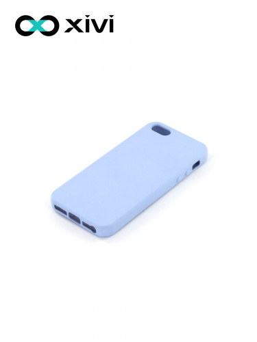 Накладка задняя Xivi для APPLE iPhone 5 5S SE, Silicon Case, силикон, матовая, №42, цвет сиреневый 3