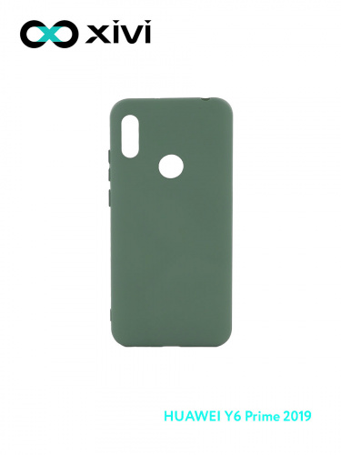 Накладка задняя Xivi для HUAWEI Y6 PRIME 2019 Y6S, Silicon Case, силикон, матовая, №59, цвет темно-зеленый 1