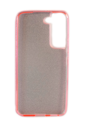 Накладка задняя для SAMSUNG Galaxy S22 Plus, силикон, блёстки, цвет: розовый
