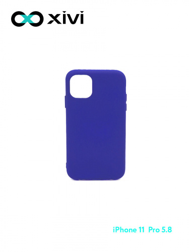 Накладка задняя Xivi для APPLE iPhone 11 Pro, Silicon Case, силикон, матовая, №47, цвет синий 1