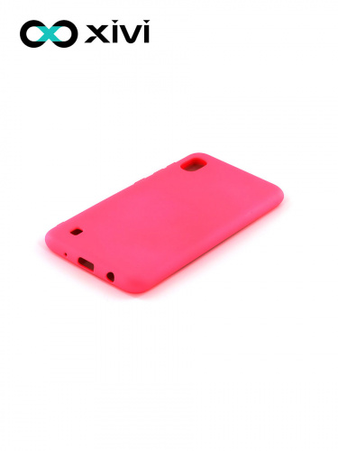 Накладка задняя Xivi для SAMSUNG Galaxy A10 A105, Silicon Case, силикон, матовая, №64, цвет  фуксия 3