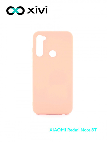 Накладка задняя Xivi для XIAOMI Redmi Note 8T, Silicon Case, силикон, матовая, №39, цвет бежевый 1