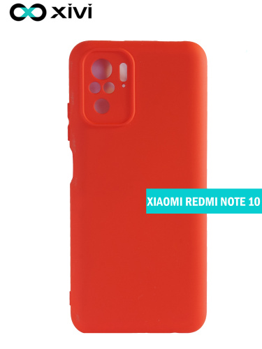 Накладка задняя Xivi для XIAOMI REDMI NOTE 10 , Silicon Case, силикон, матовая, №4, цвет морковный 5