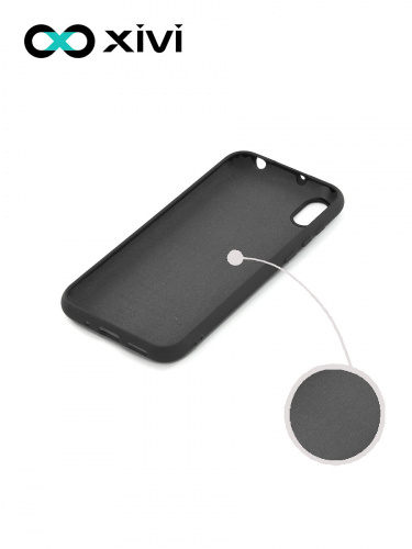Накладка задняя Xivi для HUAWEI Y5 (2019) 8S, Silicon Case, силикон, матовая, №1, цвет чёрный 2