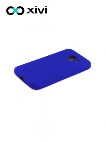 Накладка задняя Xivi для SAMSUNG Galaxy J2 2018 J250G, Silicon Case, силикон, матовая, №47, цвет синий 3
