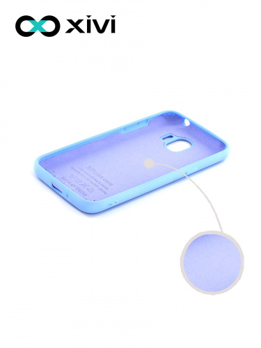 Накладка задняя Xivi для SAMSUNG Galaxy J2 2018 J250G, Silicon Case, силикон, матовая, №42, цвет сиреневый 2