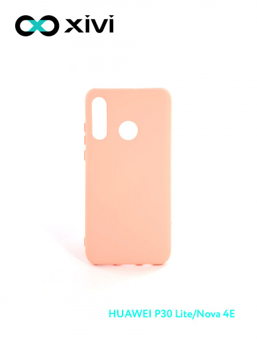 Накладка задняя Xivi для HUAWEI P30 Lite Nova 4E, Silicon Case, силикон, матовая, №30, цвет розовый 1