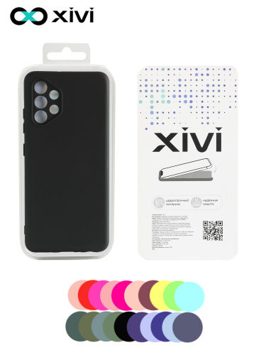 Накладка задняя Xivi для SAMSUNG  Galaxy A32 (2024), Silicon Case, силикон, матовая, №1, цвет чёрный
