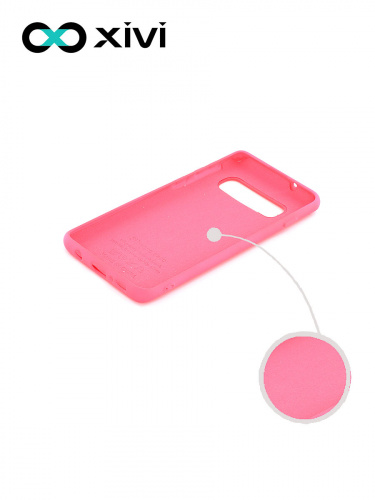 Накладка задняя Xivi для SAMSUNG  Galaxy S10, Silicon Case, силикон, матовая, №64, цвет фуксия 2
