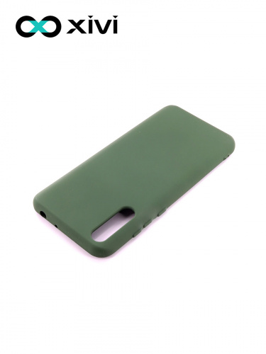 Накладка задняя Xivi для HUAWEI Y8P 2020 P SMART S, Silicon Case, силикон, матовая, №59, цвет темно-зеленый 4