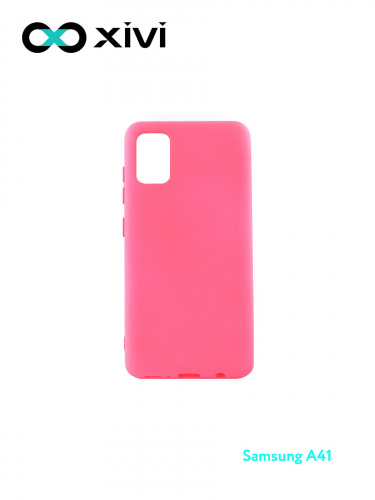 Накладка задняя Xivi для SAMSUNG Galaxy A41, Silicon Case, силикон, матовая, №33, цвет розовый 1