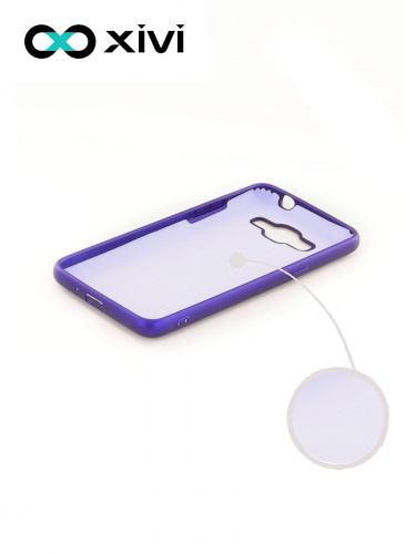 Накладка задняя Xivi для SAMSUNG Galaxy J2 PRIME G530, Silicon Case, силикон, матовая, №17, цвет фиолетовый 2