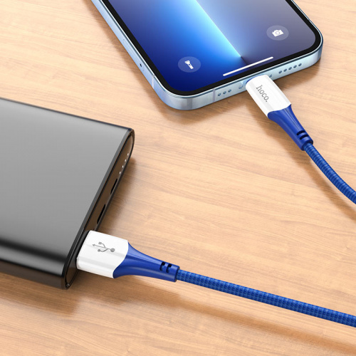 hoco-x70-ferry-charging-data-cable-usb-to-lightning-interior-blue