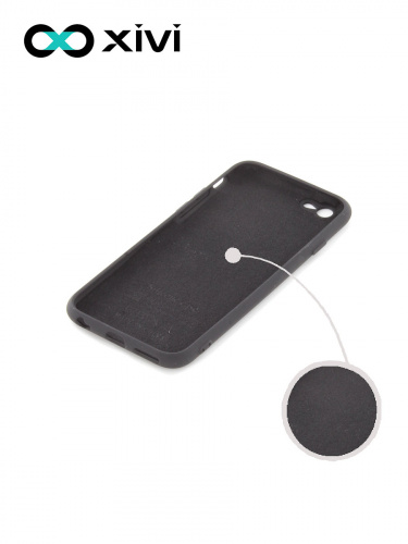 Накладка задняя Xivi для APPLE iPhone 6 6S (4.7), Silicon Case, силикон, матовая, №1, цвет чёрный 2