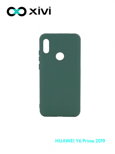 Накладка задняя Xivi для HUAWEI Y6 PRIME 2019 Y6S, Silicon Case, силикон, матовая, №46, цвет изумрудный 1