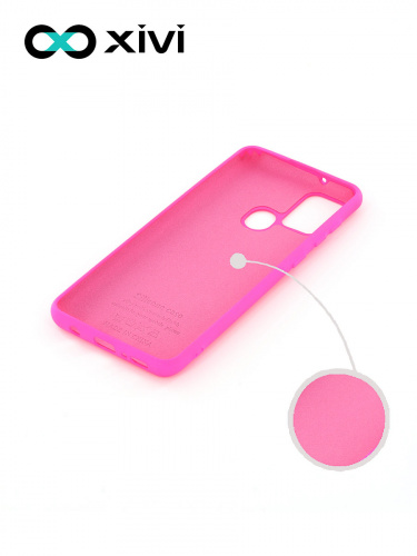 Накладка задняя Xivi для SAMSUNG Galaxy A21S, Silicon Case, силикон, матовая, №64, цвет фуксия 2