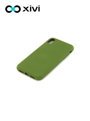 Накладка задняя Xivi для APPLE iPhone XR, Silicon Case, силикон, матовая, №57, цвет зелёный 3