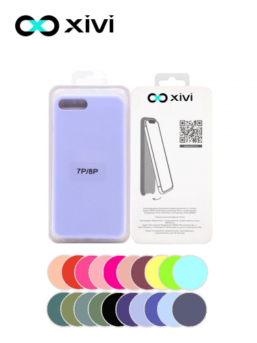 Накладка задняя Xivi для APPLE iPhone 7 8 Plus, Silicon Case, силикон, матовая, №11, цвет лавандовый 5