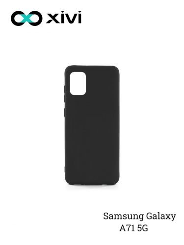 Накладка задняя Xivi для SAMSUNG Galaxy A71 5G, Silicon Case, силикон, матовая, №1, цвет чёрный 1