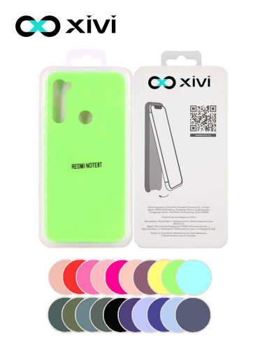 Накладка задняя Xivi для XIAOMI Redmi Note 8T, Silicon Case, силикон, матовая, №61, цвет салатовый 5
