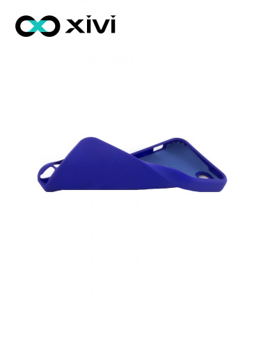 Накладка задняя Xivi для APPLE iPhone 5 5S SE, Silicon Case, силикон, матовая, №47, цвет синий 6