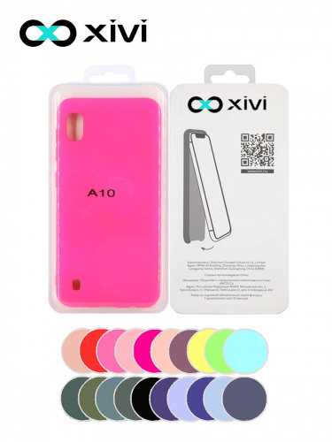 Накладка задняя Xivi для SAMSUNG Galaxy A10 A105, Silicon Case, силикон, матовая, №64, цвет  фуксия 5