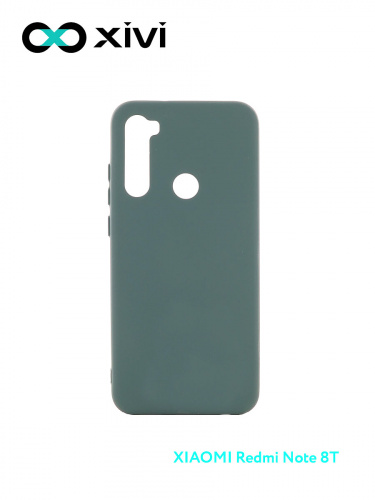 Накладка задняя Xivi для XIAOMI Redmi Note 8T, Silicon Case, силикон, матовая, №46, цвет изумрудный 1