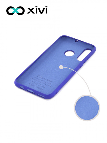 Накладка задняя Xivi для HUAWEI P30 Lite Nova 4E, Silicon Case, силикон, матовая, №47, цвет синий 2