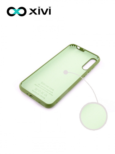 Накладка задняя Xivi для HUAWEI Y8P 2020 P SMART S, Silicon Case, силикон, матовая, №57, цвет зелёный 2