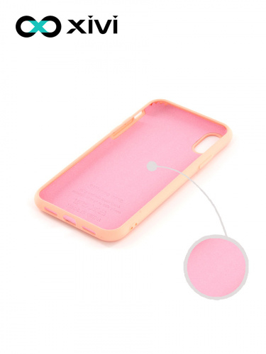 Накладка задняя Xivi для APPLE iPhone X XS, Silicon Case, силикон, матовая, №39, цвет бежевый 2