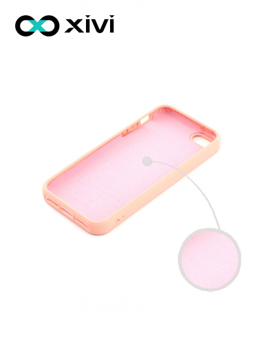 Накладка задняя Xivi для APPLE iPhone 5 5S SE, Silicon Case, силикон, матовая, №39, цвет бежевый 2