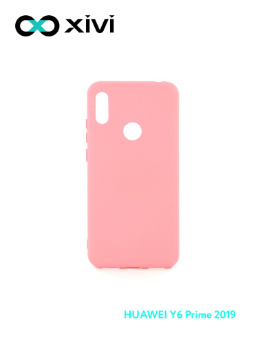Накладка задняя Xivi для HUAWEI Y6 PRIME 2019 Y6S, Silicon Case, силикон, матовая, №19, цвет розовый 1