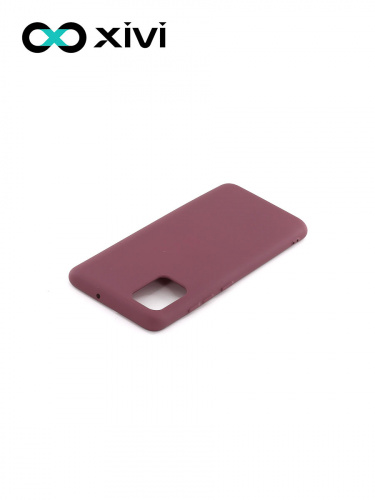 Накладка задняя Xivi для SAMSUNG Galaxy A51 5G, Silicon Case, силикон, матовая, №73, цвет винный 4