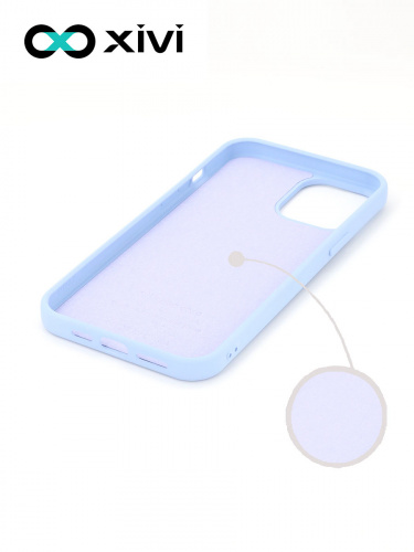 Накладка задняя Xivi для APPLE iPhone 12 6.7, Silicon Case, силикон, матовая, №42, цвет сиреневый 2