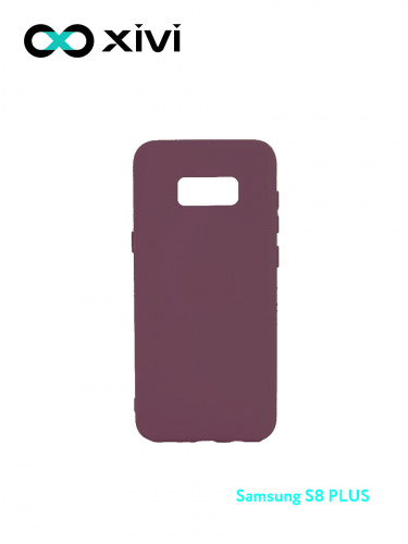 Накладка задняя Xivi для SAMSUNG Galaxy S8 Plus, Silicon Case, силикон, матовая, №73, цвет винный 1