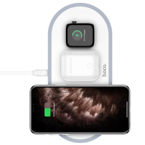 hoco-cw24-handsome-3-in-1-wireless-fast-charger-top