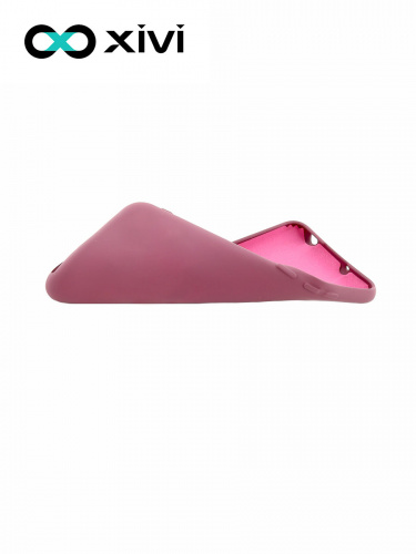 Накладка задняя Xivi для HUAWEI Y6 PRIME 2019 Y6S, Silicon Case, силикон, матовая, №73, цвет винный 6