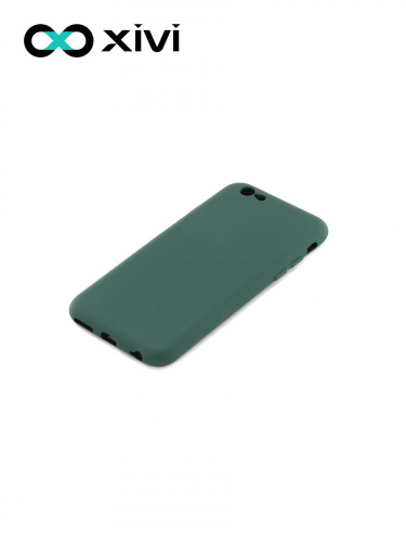 Накладка задняя Xivi для APPLE iPhone 6 6S (4.7), Silicon Case, силикон, матовая, №46, цвет изумрудный 3