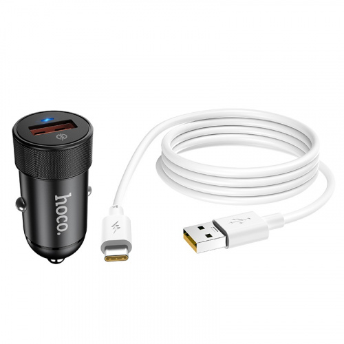 hoco-z32a-flash-power-fully-compatible-car-charger-set-with-type-c-cable-folded