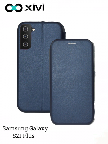Чехол-книжка Xivi для SAMSUNG Galaxy S21 Plus, Fashion Case, на магните, экокожа, цвет темно-синий 1