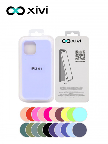 Накладка задняя Xivi для APPLE iPhone 12 6.1 6.1 Pro, Silicon Case, силикон, матовая, №11, цвет лавандовый 5