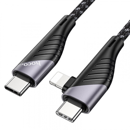 hoco-u95-2in1-freeway-pd-charging-data-cable-type-c-to-type-c-lightning-closeup