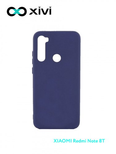 Накладка задняя Xivi для XIAOMI Redmi Note 8T, Silicon Case, силикон, матовая, №2, цвет индиго, тёмный 1