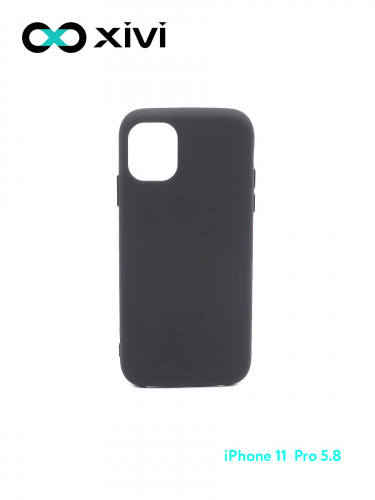 Накладка задняя Xivi для APPLE iPhone 11 Pro, Silicon Case, силикон, матовая, №1, цвет чёрный 1