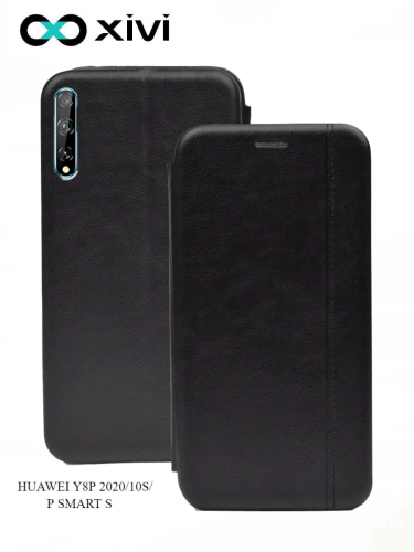 Чехол-книжка Xivi для HUAWEI Y8P 202010SP SMART S, Premium, вертикальный шов, на магните, экокожа, цвет чёрный 1