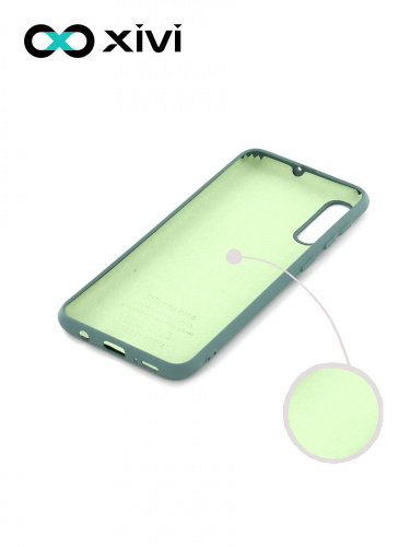 Накладка задняя Xivi для SAMSUNG Galaxy A50 A30S A50S, Silicon Case, силикон, матовая, №56, цвет зелёный 2