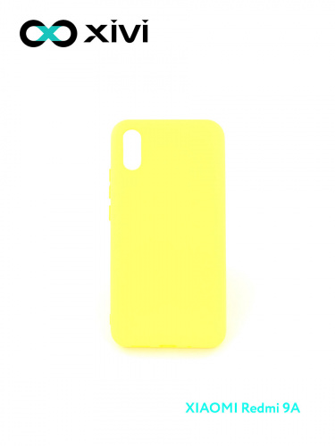 Накладка задняя Xivi для XIAOMI Redmi 9A, Silicon Case, силикон, матовая, №41, цвет жёлтый 1